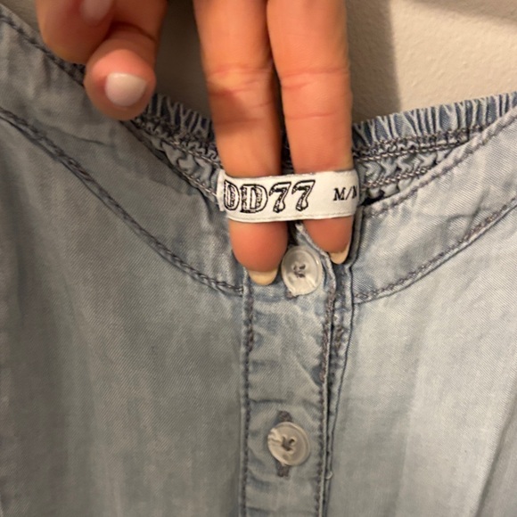 Elegant Light Blue Denim Midi Dress - Picture 2 of 8